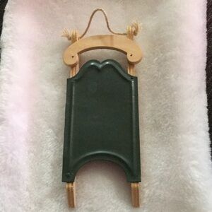 Green and Wood Decorative Sled